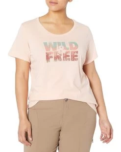 Columbia Women's Hidden Lake Crew Tee Shirt, Graphics, Cotton Blend