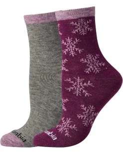 Columbia Snowfall Light Weight Anklet 2-Pack