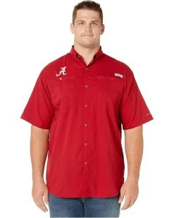 Columbia College Big & Tall Alabama Crimson Tide Collegiate Tamiami™ II Short Sleeve Shirt